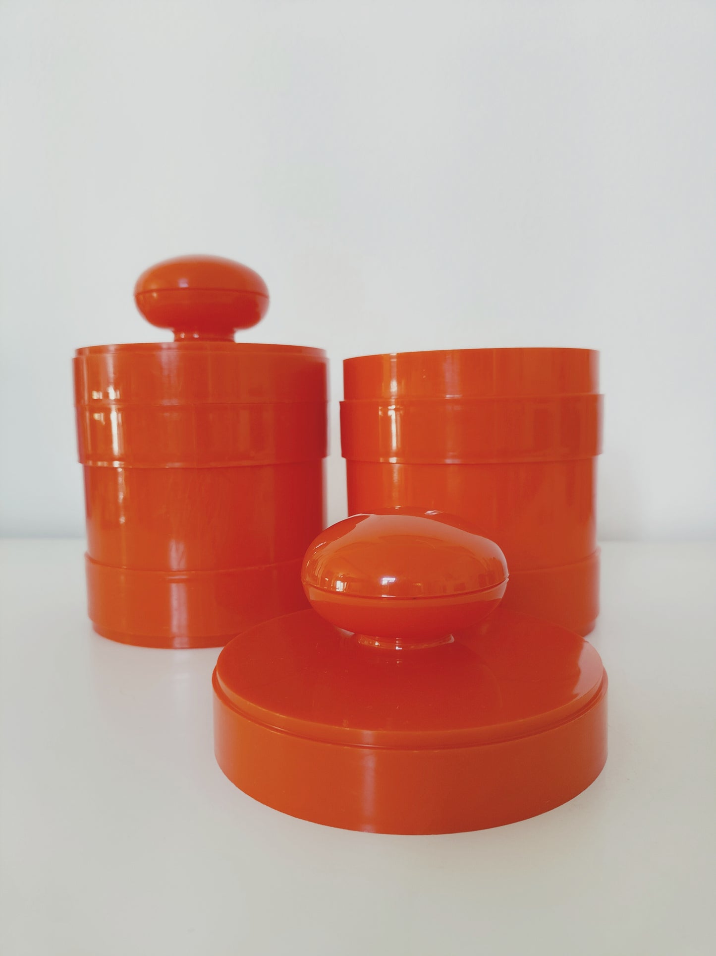 Duo de pots oranges Vitri/ Emsa Germany