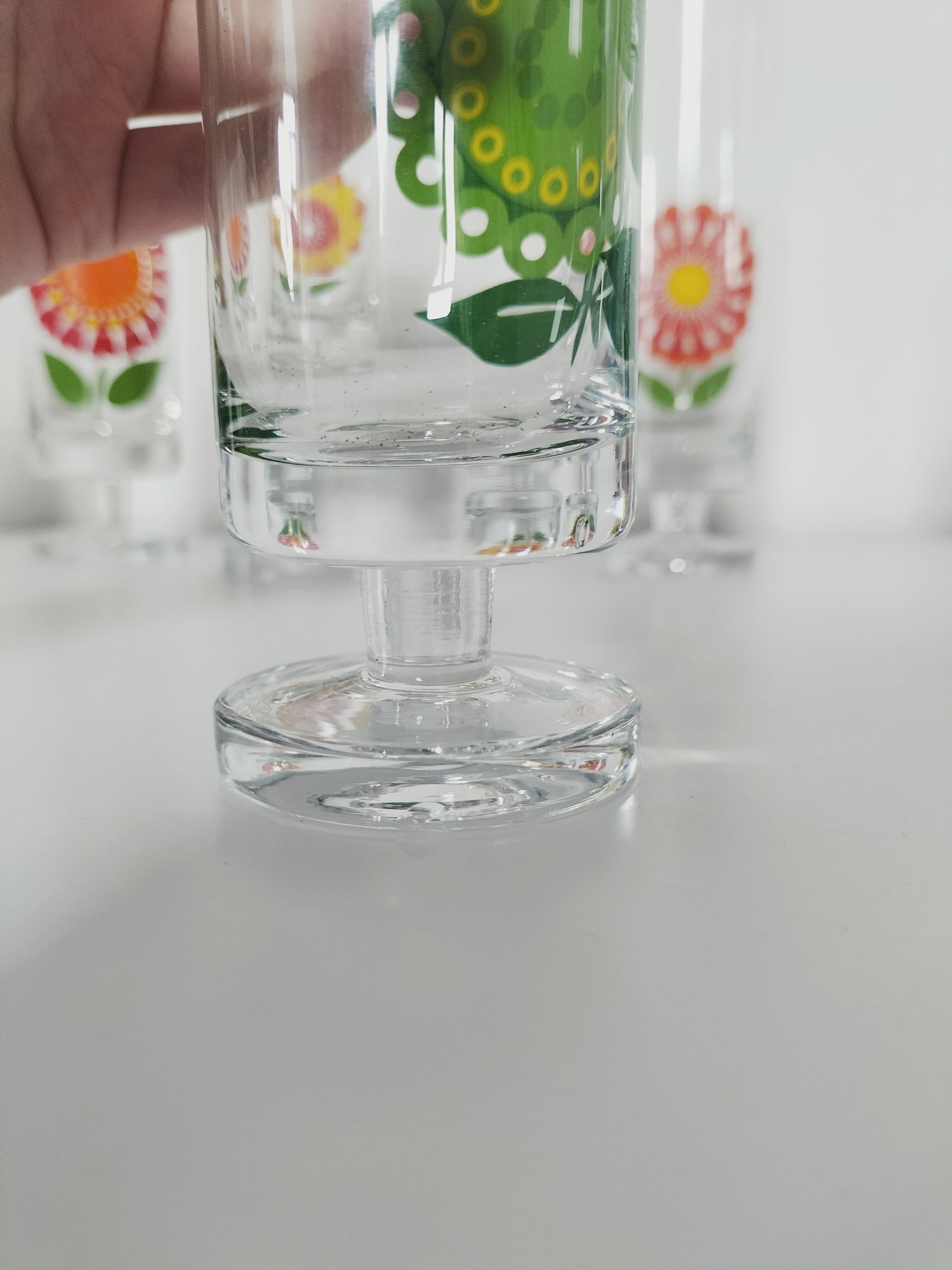 Ensemble de 6 verres à pied vintage