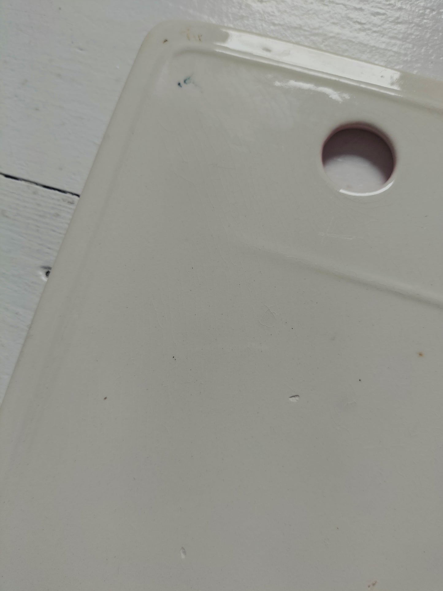 Duo de tartinières planches/ planchettes à tartiner/ à découper en porcelaine Boch