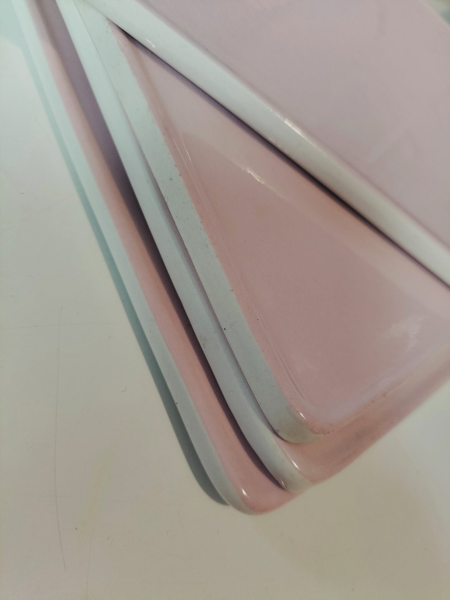 Duo de tartinières planches/ planchettes à tartiner/ à découper en porcelaine Boch