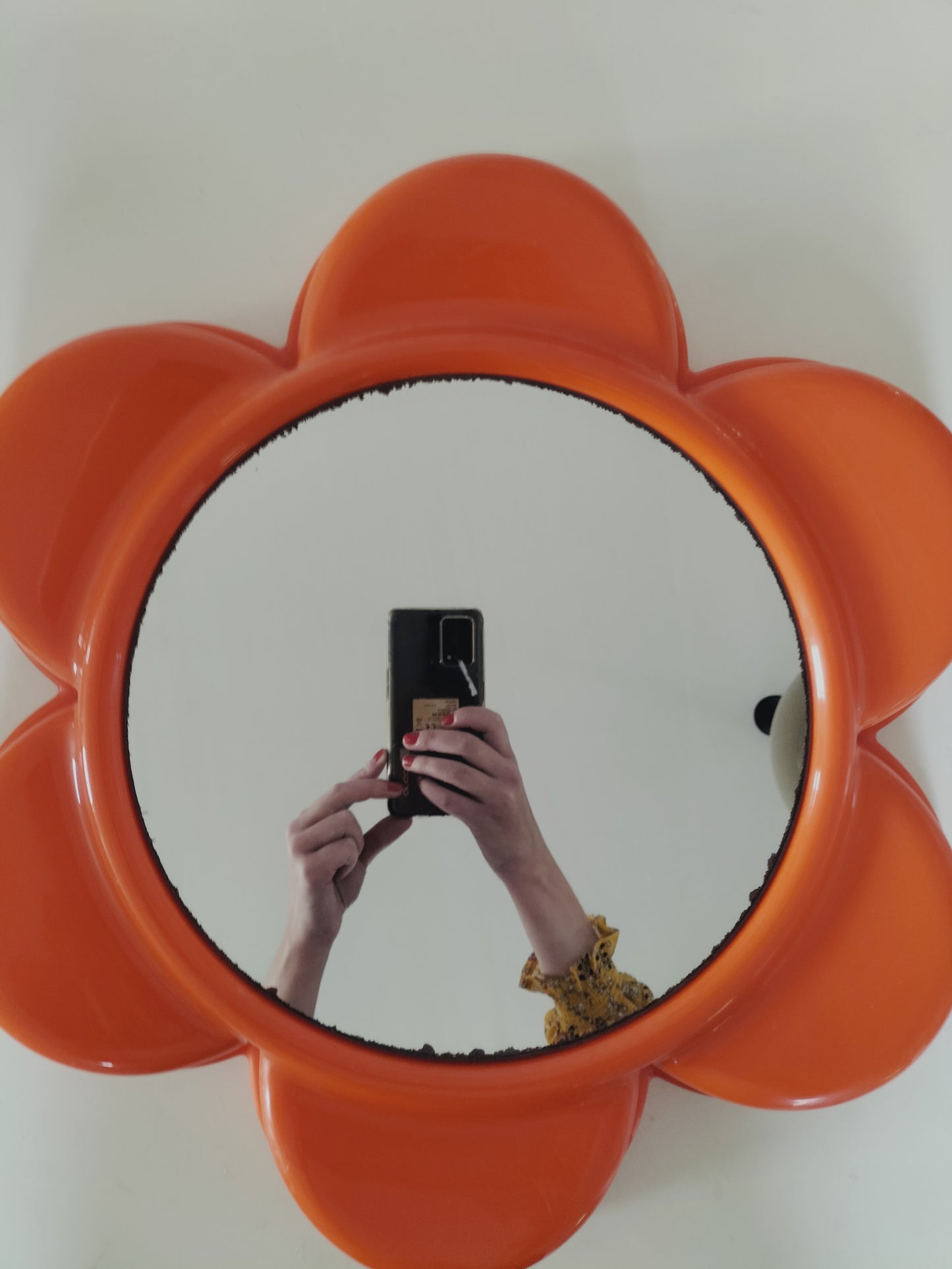 Miroir fleur orange Visiva Italie