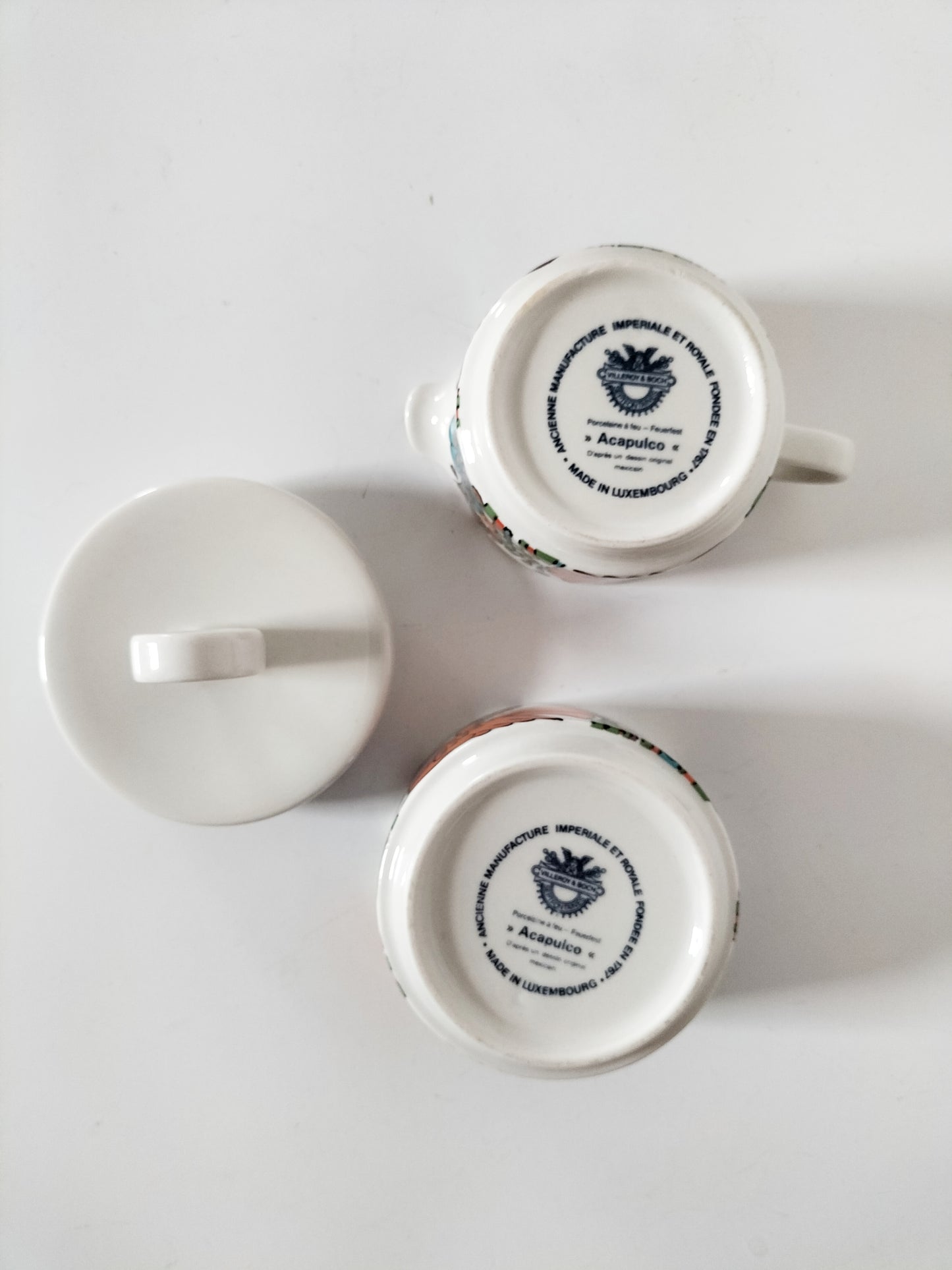 Ensemble sucrier et crémier/ pot à lait Villeroy et Boch Acapulco