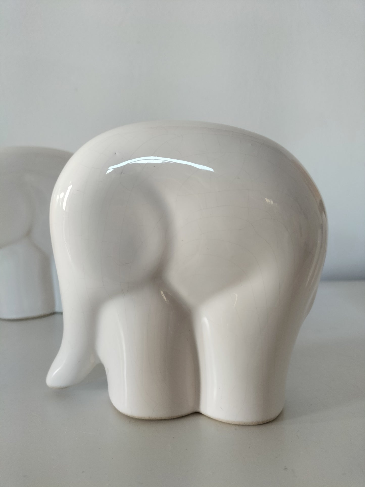 Ensemble de 4 éléphants en céramique