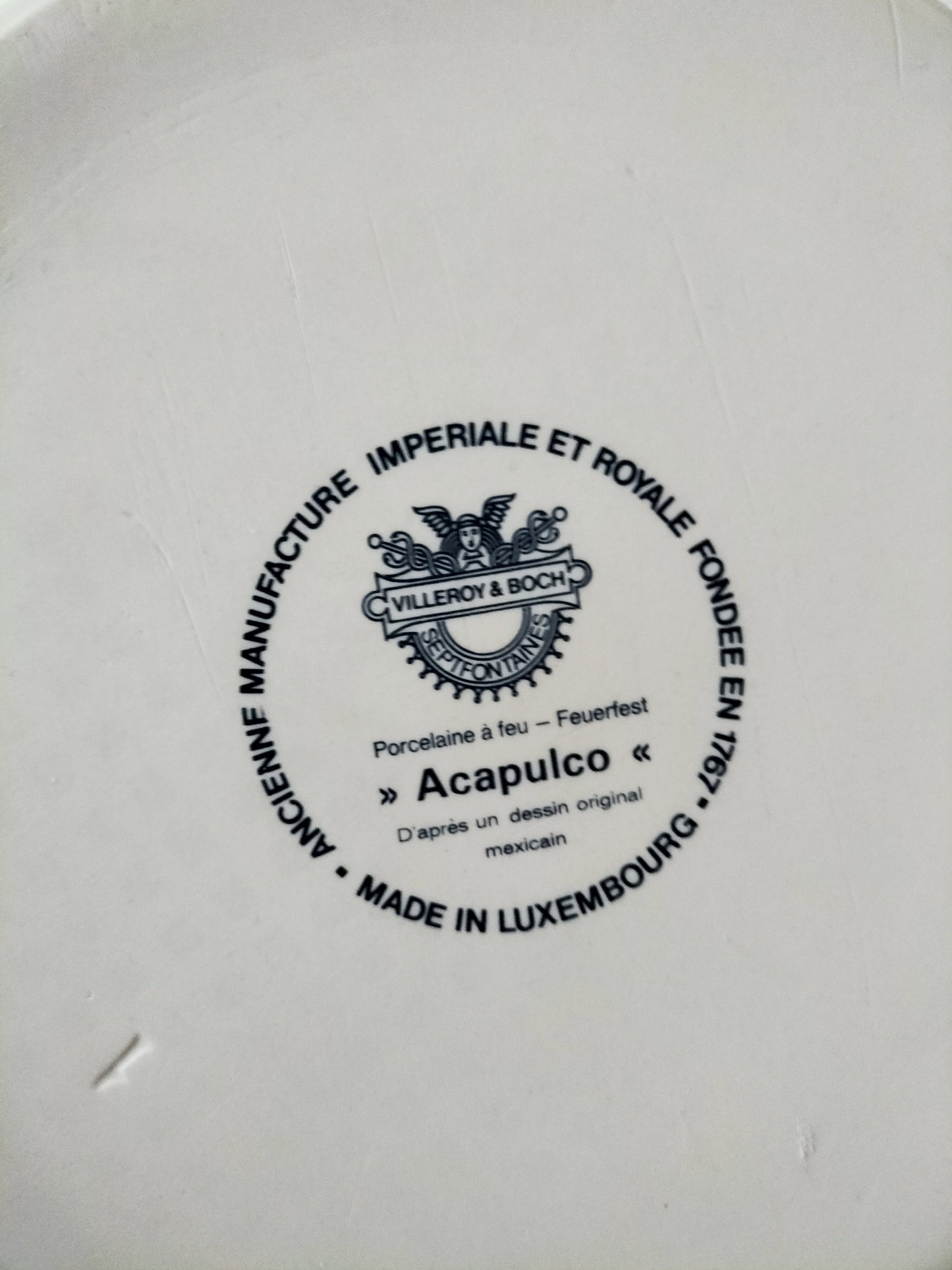 Plat couvert porcelaine à feu Villeroy et Boch Acapulco