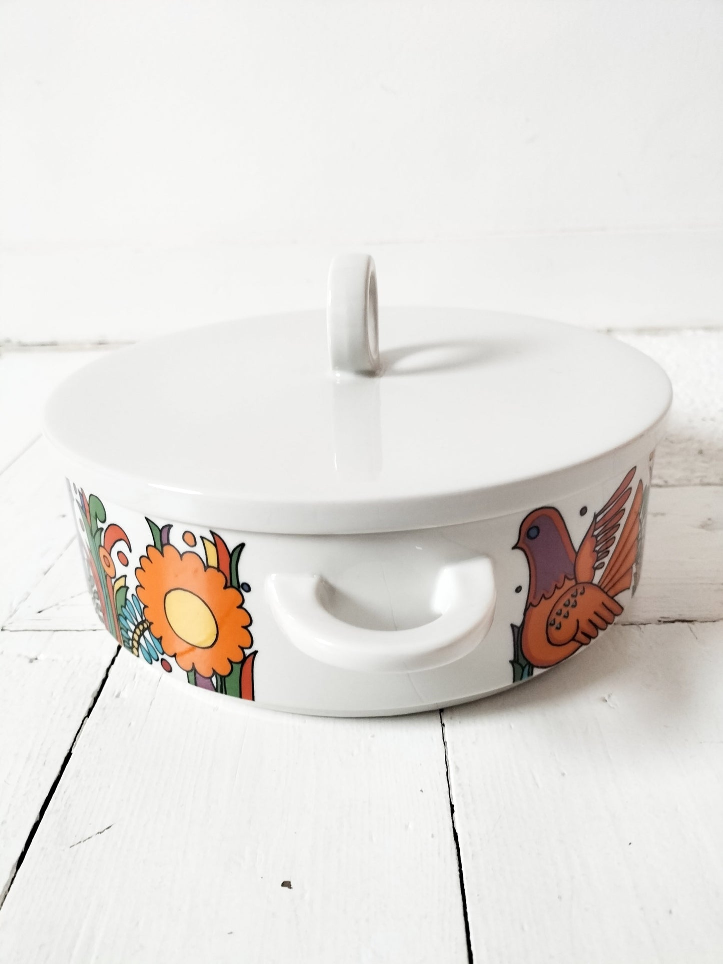 Plat couvert porcelaine à feu Villeroy et Boch Acapulco
