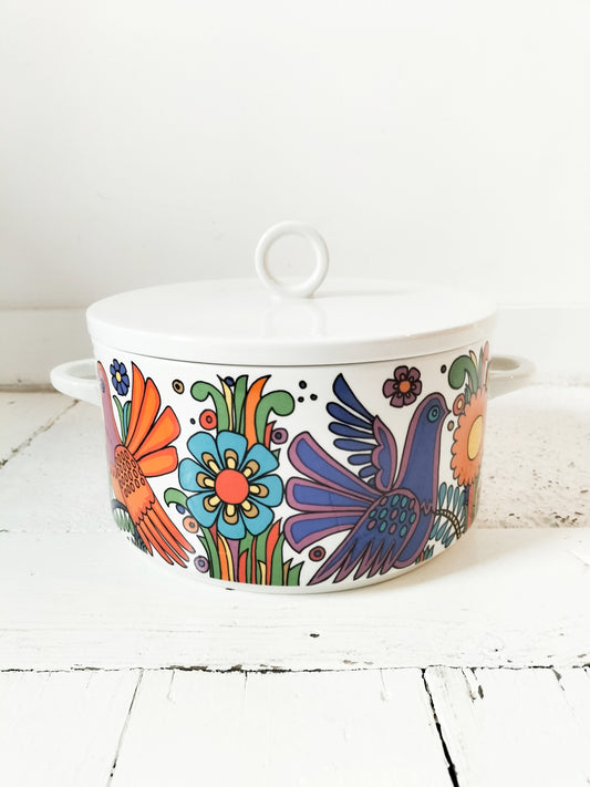 Haut plat couvert porcelaine à feu Villeroy et Boch Acapulco