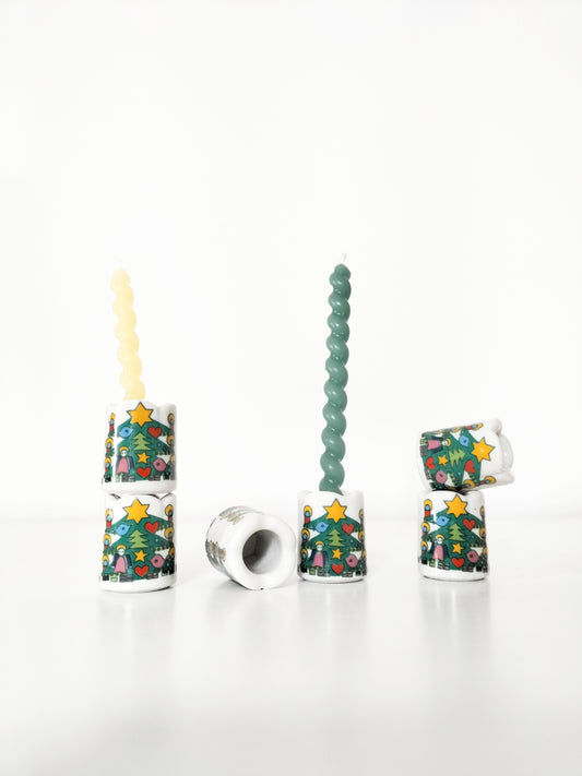 Duo de mini-bougeoirs de Noël Funny Design