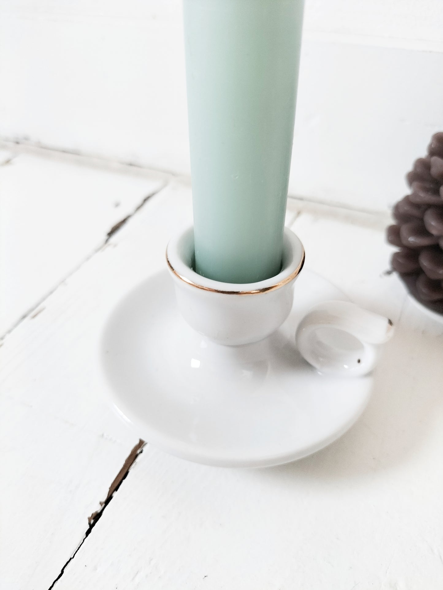 Bougeoir en porcelaine vintage