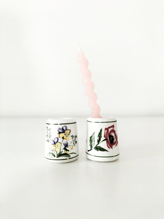 Duo de mini-bougeoirs publicitaires Yves Rocher