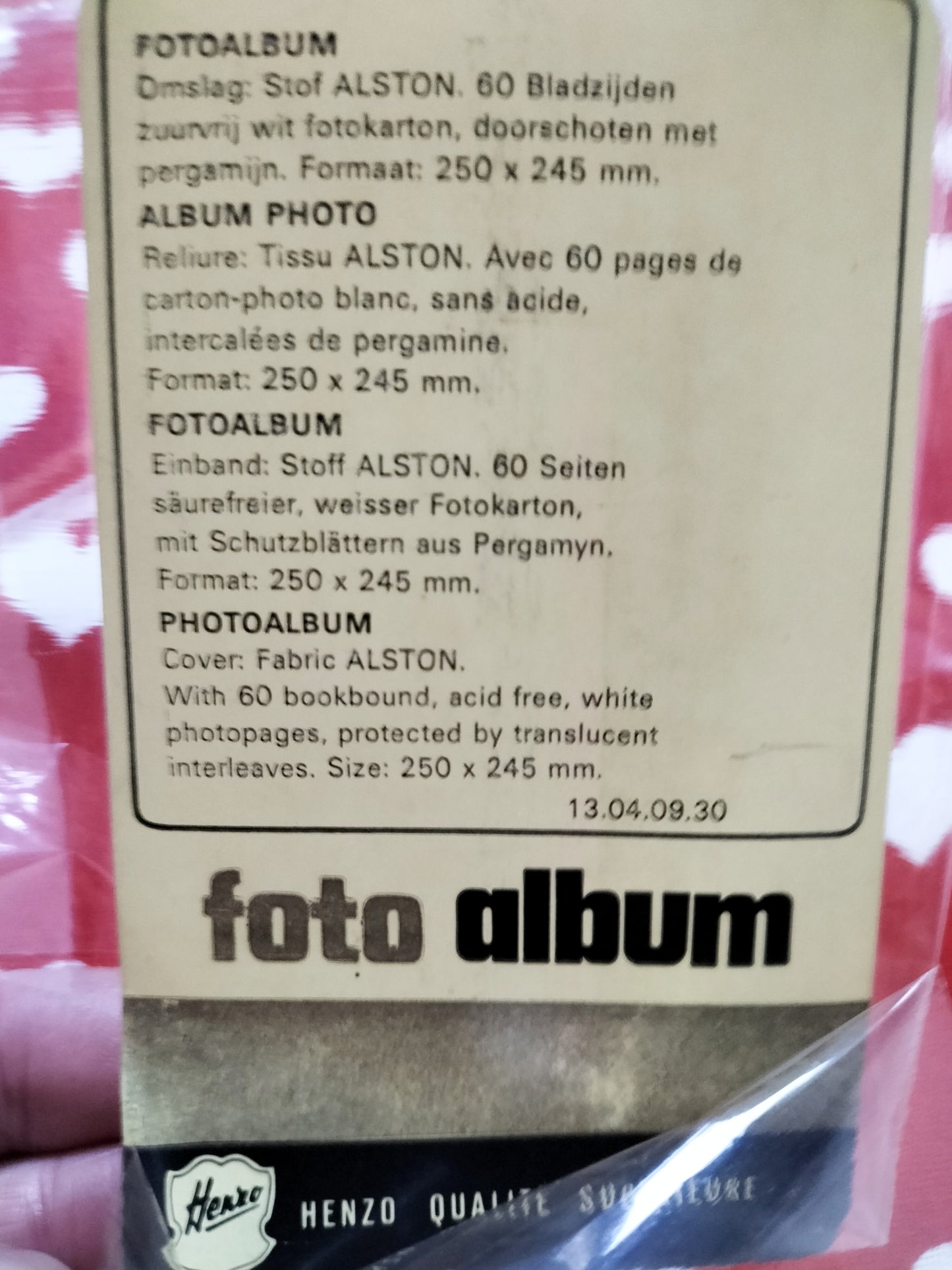 Album photos vintage Henzo
