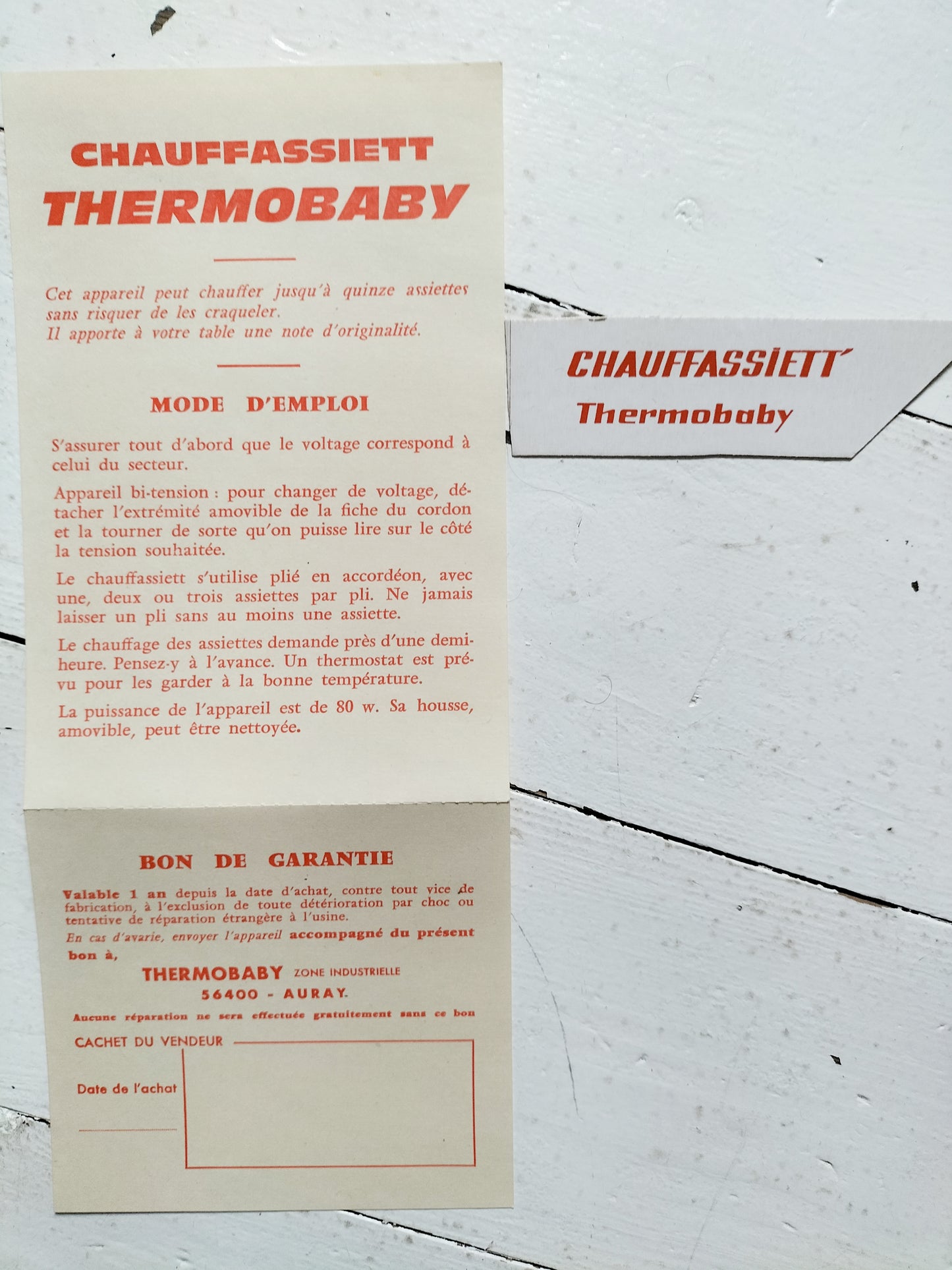 Chauffe-assiettes vintage en tissu Chauffassiett' Thermobaby