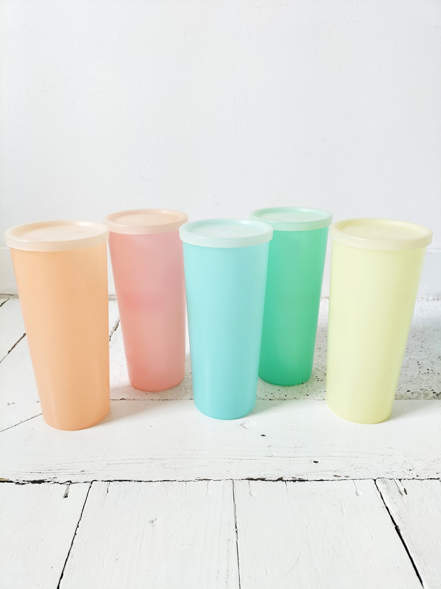 Ensemble de 5 boîtes Tupperware pastel vintage