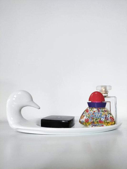 Plateau canard en porcelaine