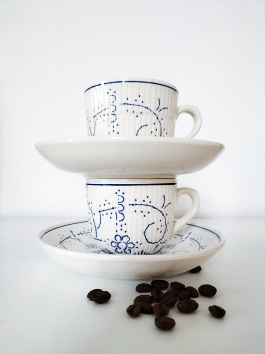 Duo de tasses et sous-tasses Boch Copenhague