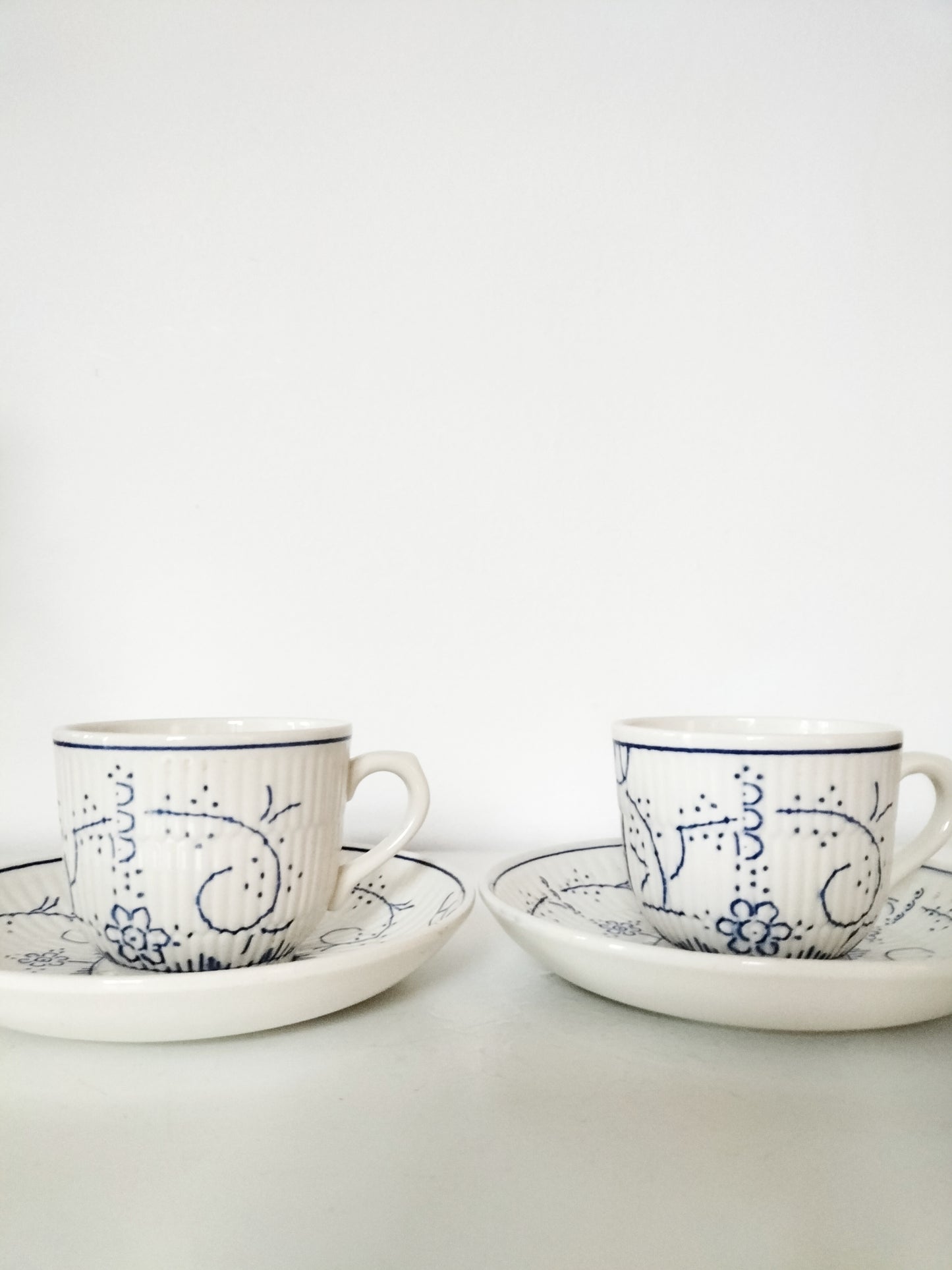 Duo de tasses et sous-tasses Boch Copenhague