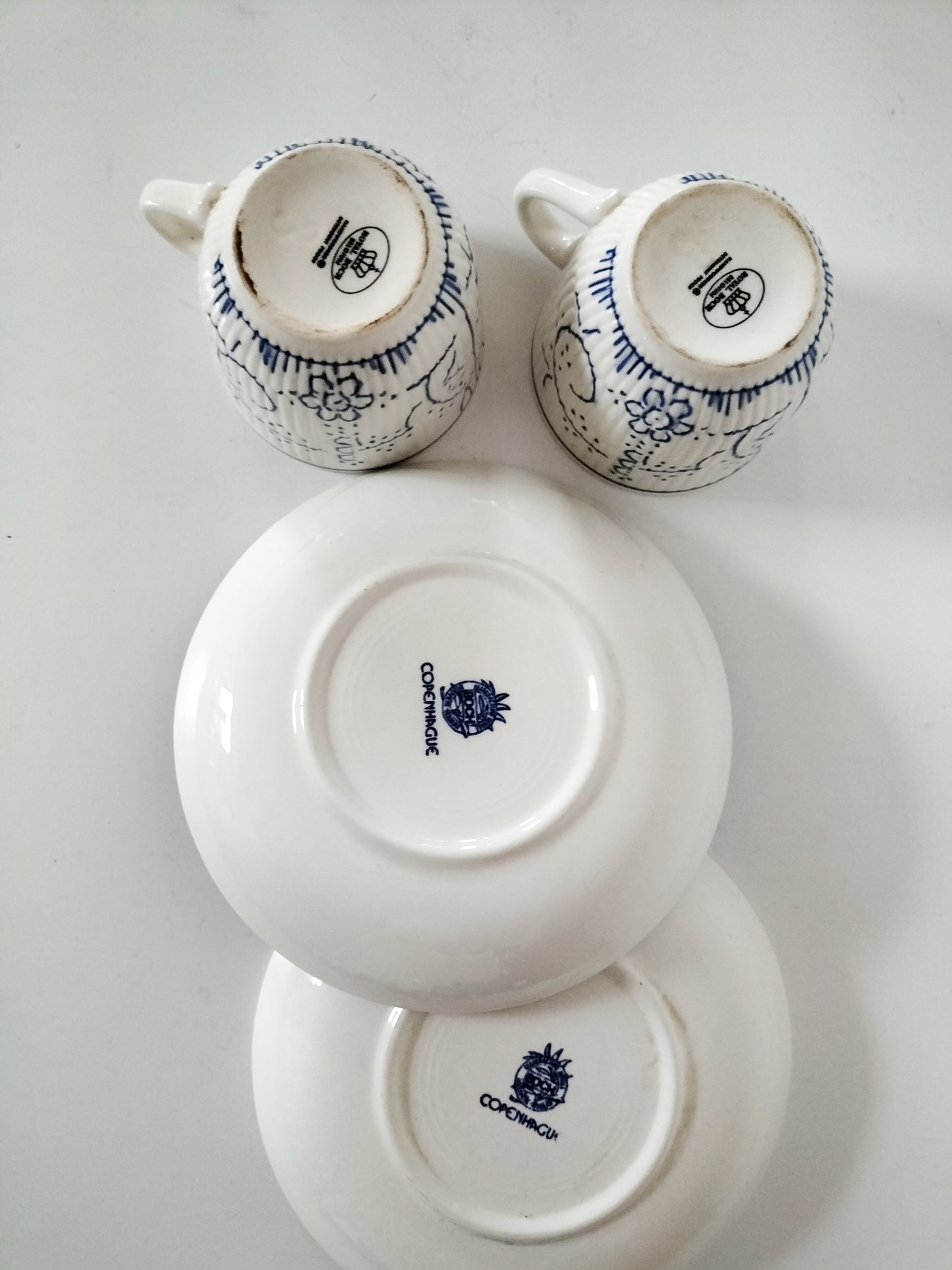 Duo de tasses et sous-tasses Boch Copenhague