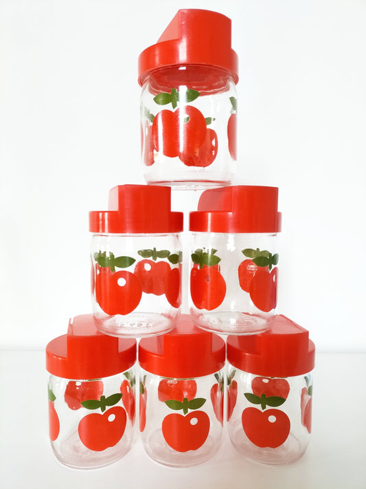 Pot bocal Henkel gulf décor pommes (à l'unité)