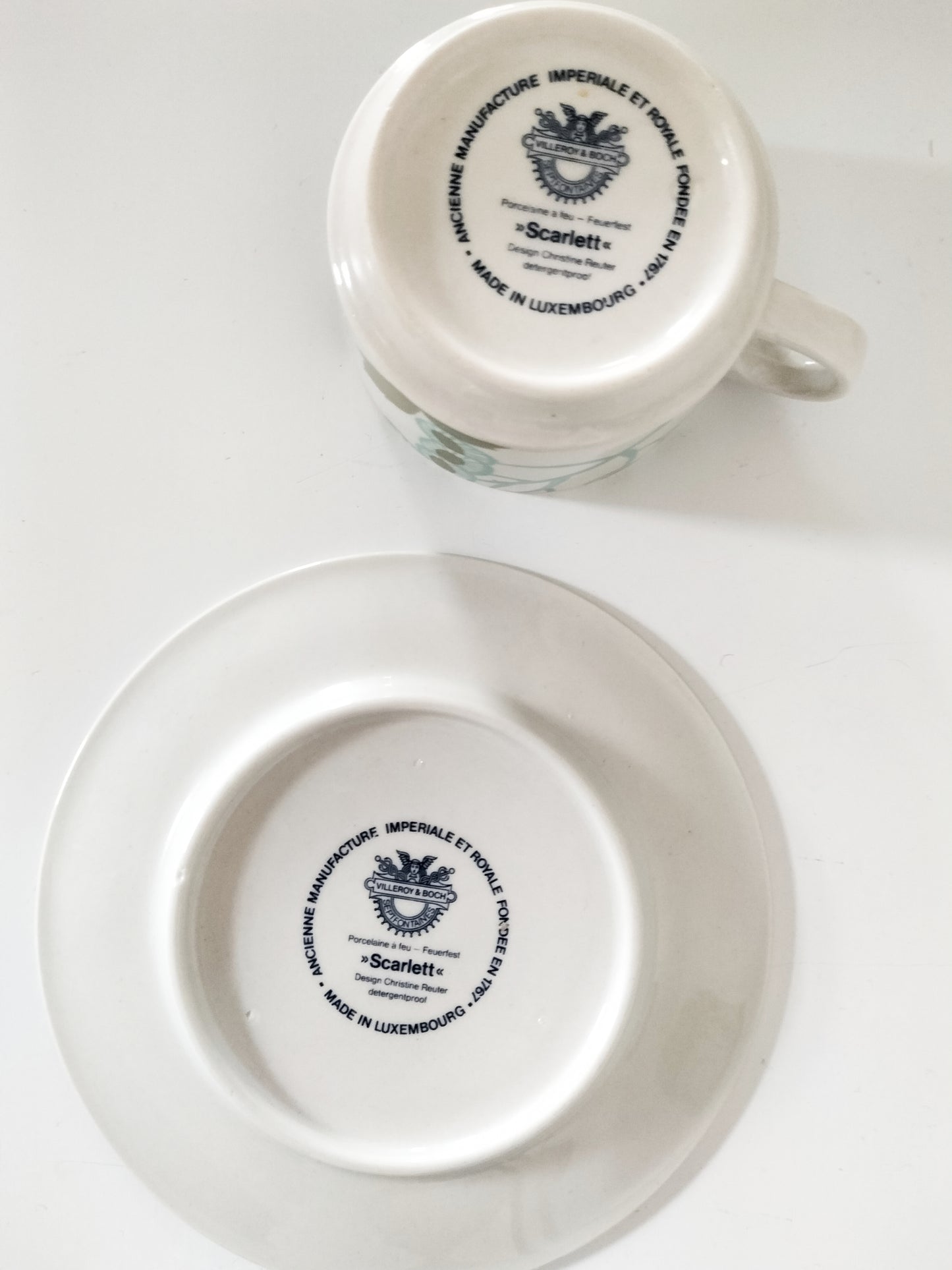 Duo petites tasses à expresso + sous-tasses Villeroy et Boch Scarlett