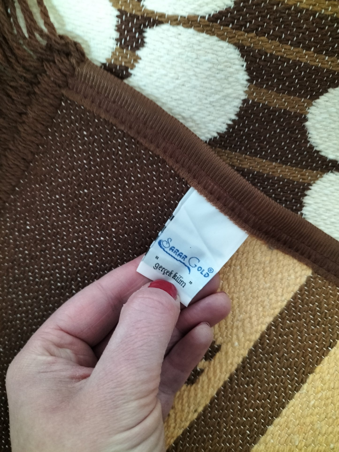 Grand tapis/ carpette décor fleuri