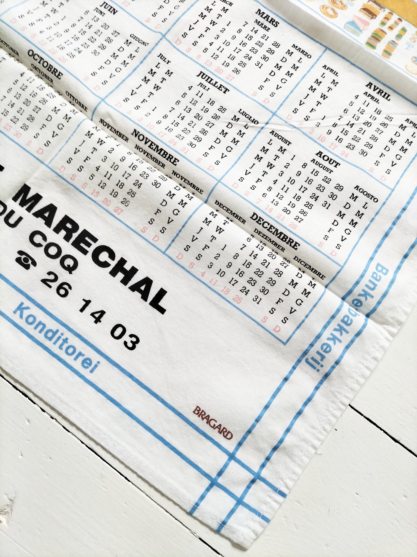 Torchon de cuisine calendrier 1994