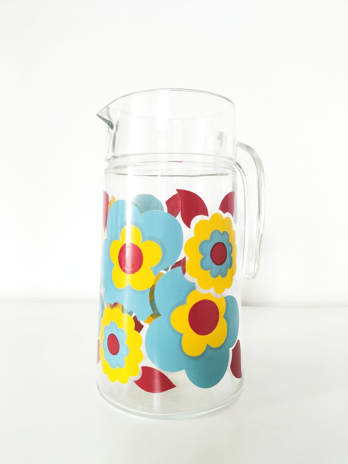 Carafe en verre décor Lotus (Arcopal)