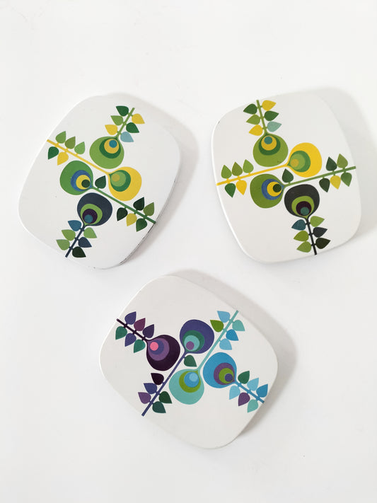 Ensemble de 3 sous-verres Worcester Ware