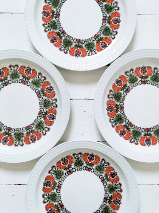 Ensemble de 4 grandes assiettes plates Pontesa