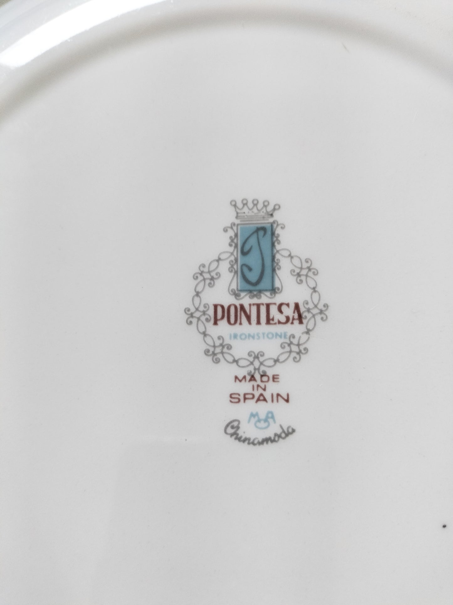 Ensemble de 4 grandes assiettes plates Pontesa