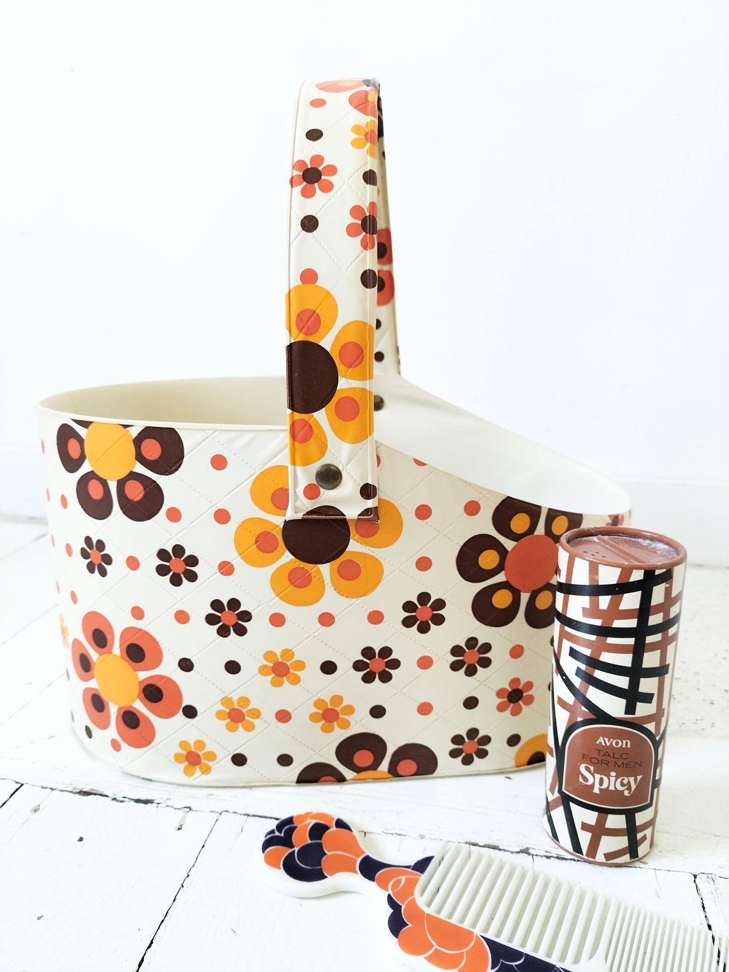 Beauty case/ panier vintage