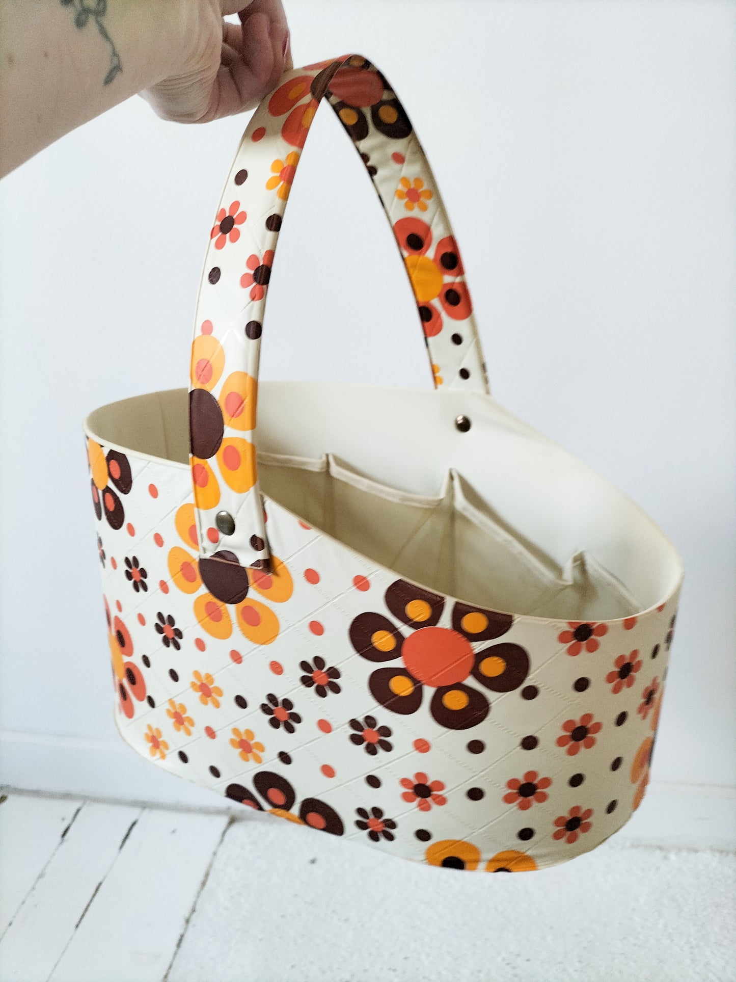 Beauty case/ panier vintage