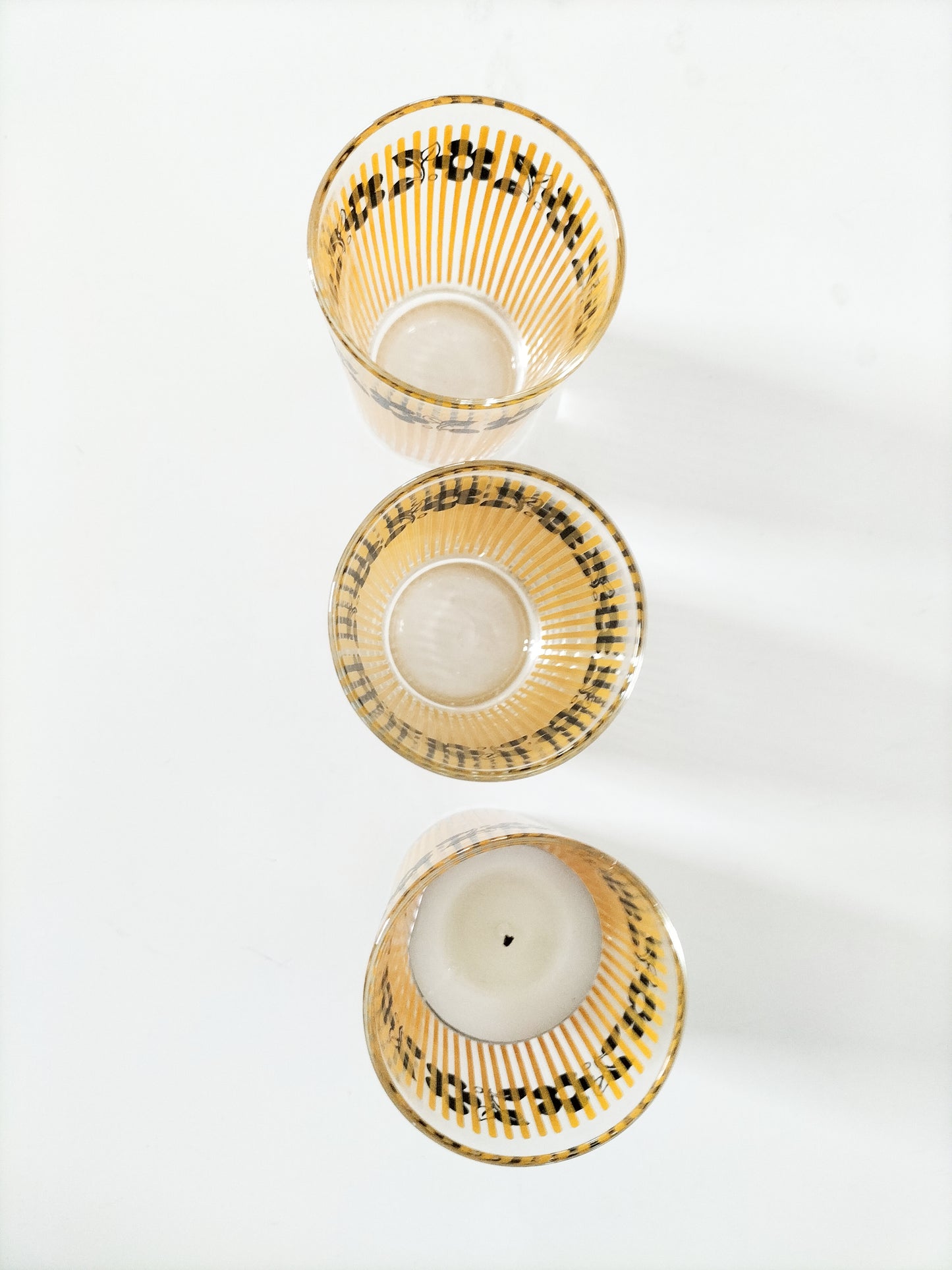 Ensemble de 3 photophores/ petits verres