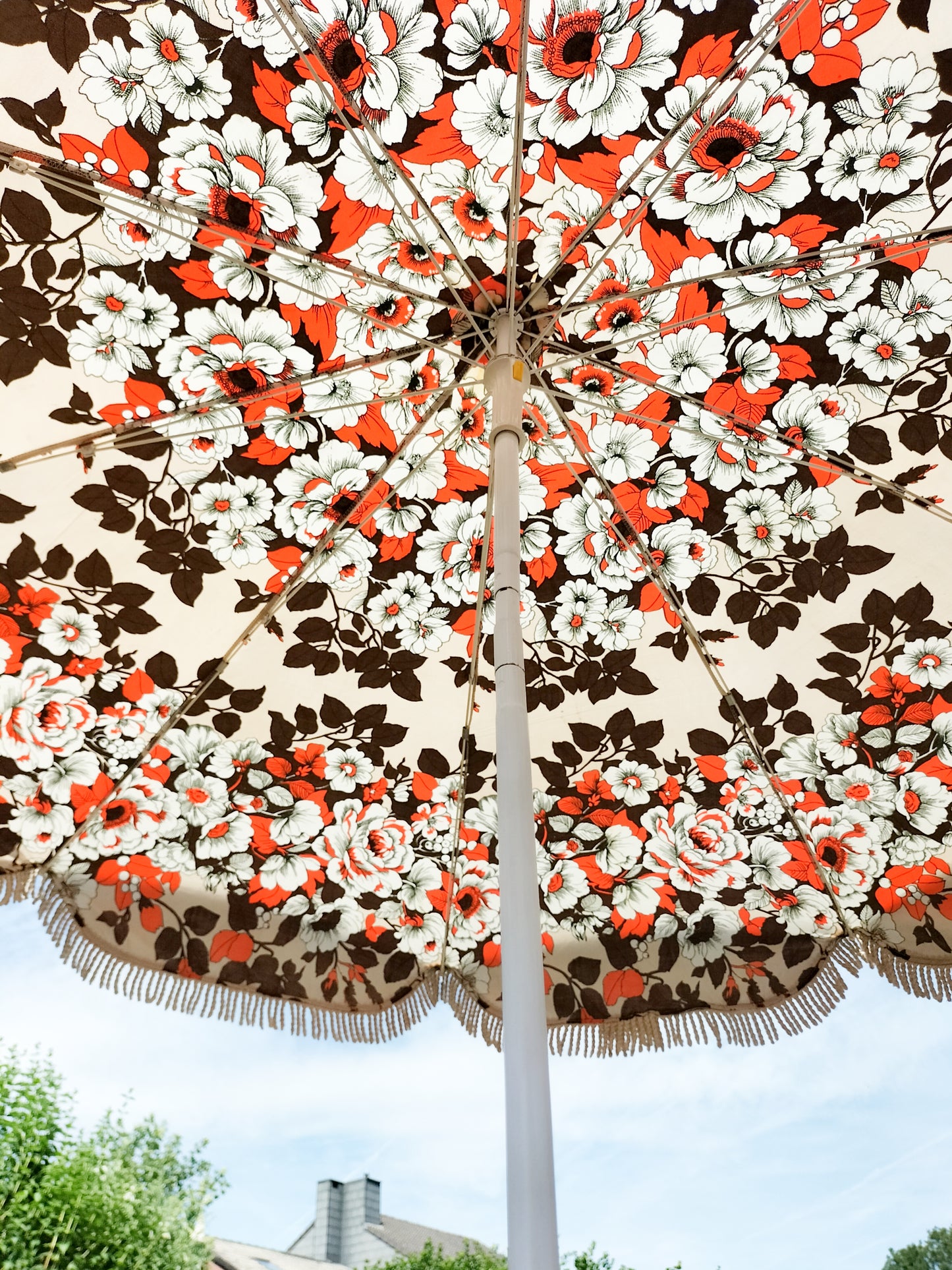 Parasol à franges vintage