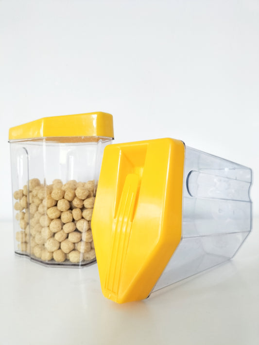 Ensemble de 2 boîtes de stockage en plastique couvercle verseur