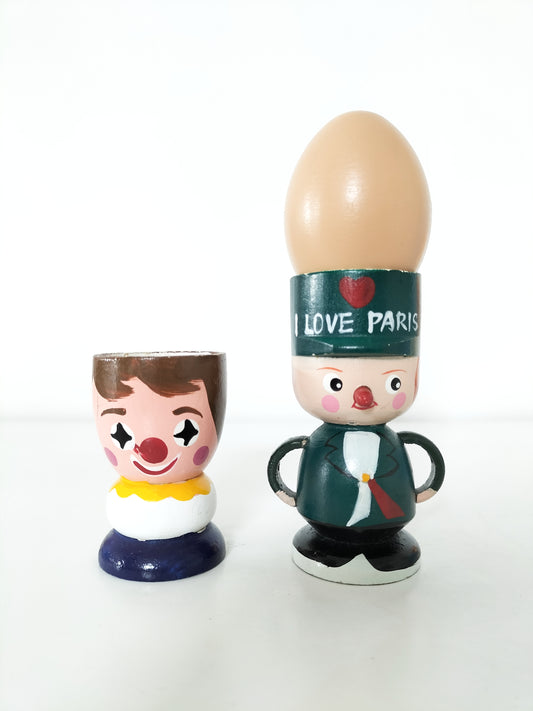 Coquetier personnage en bois au choix