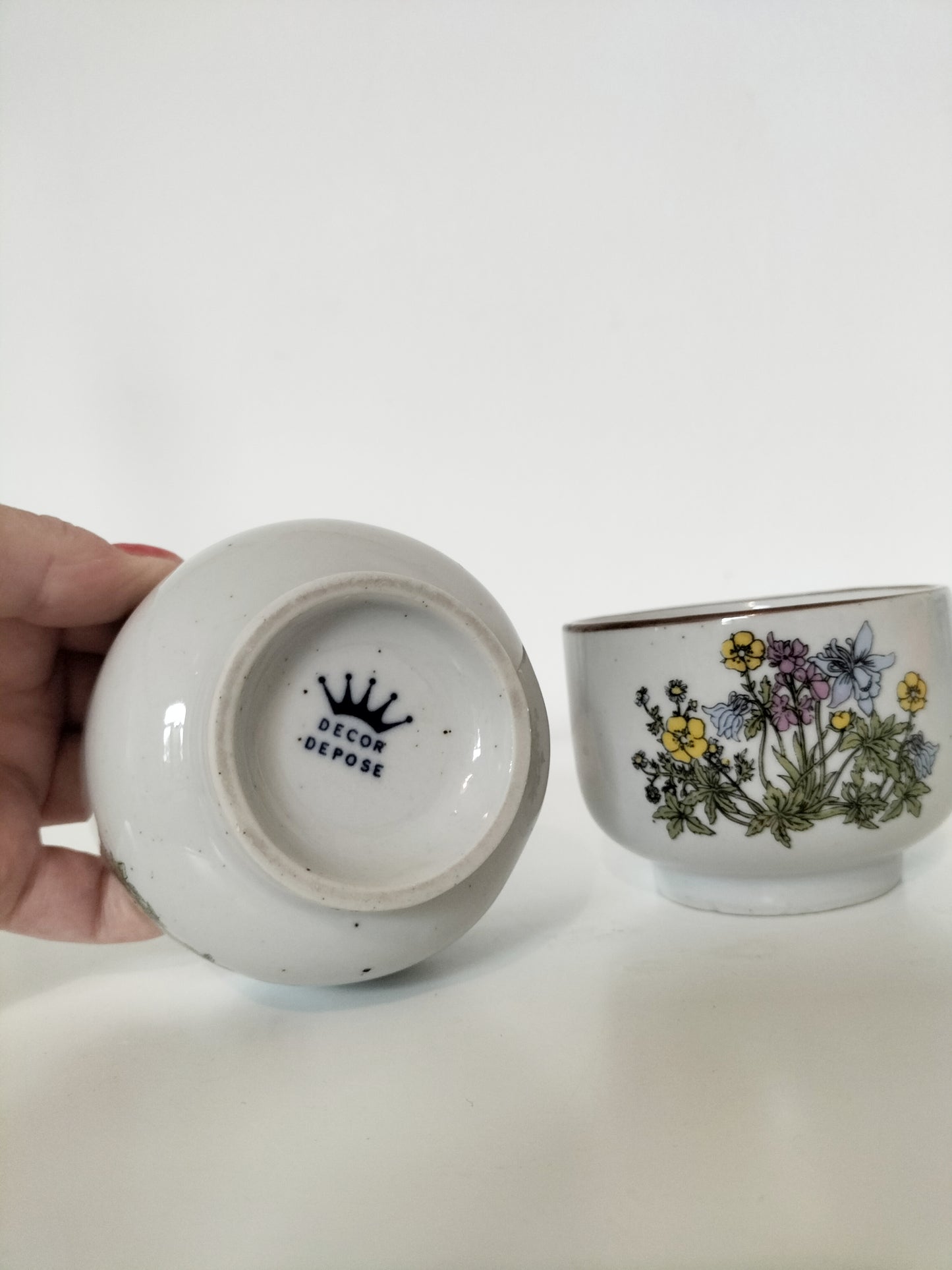 Duo de ramequins/ tasses en grès