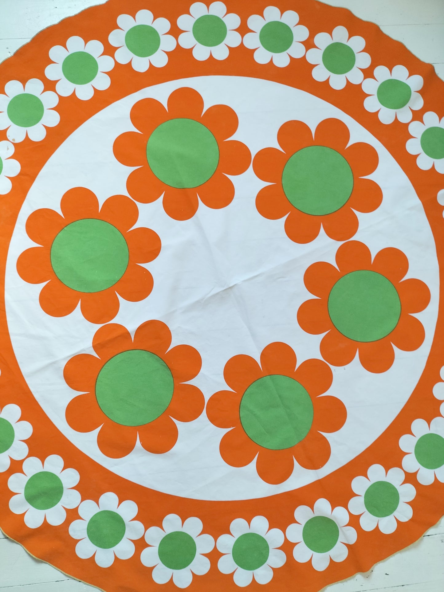 Nappe vintage ronde en coton
