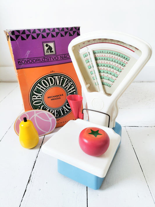 Balance d'épicerie - jouet vintage Tchécoslovaque