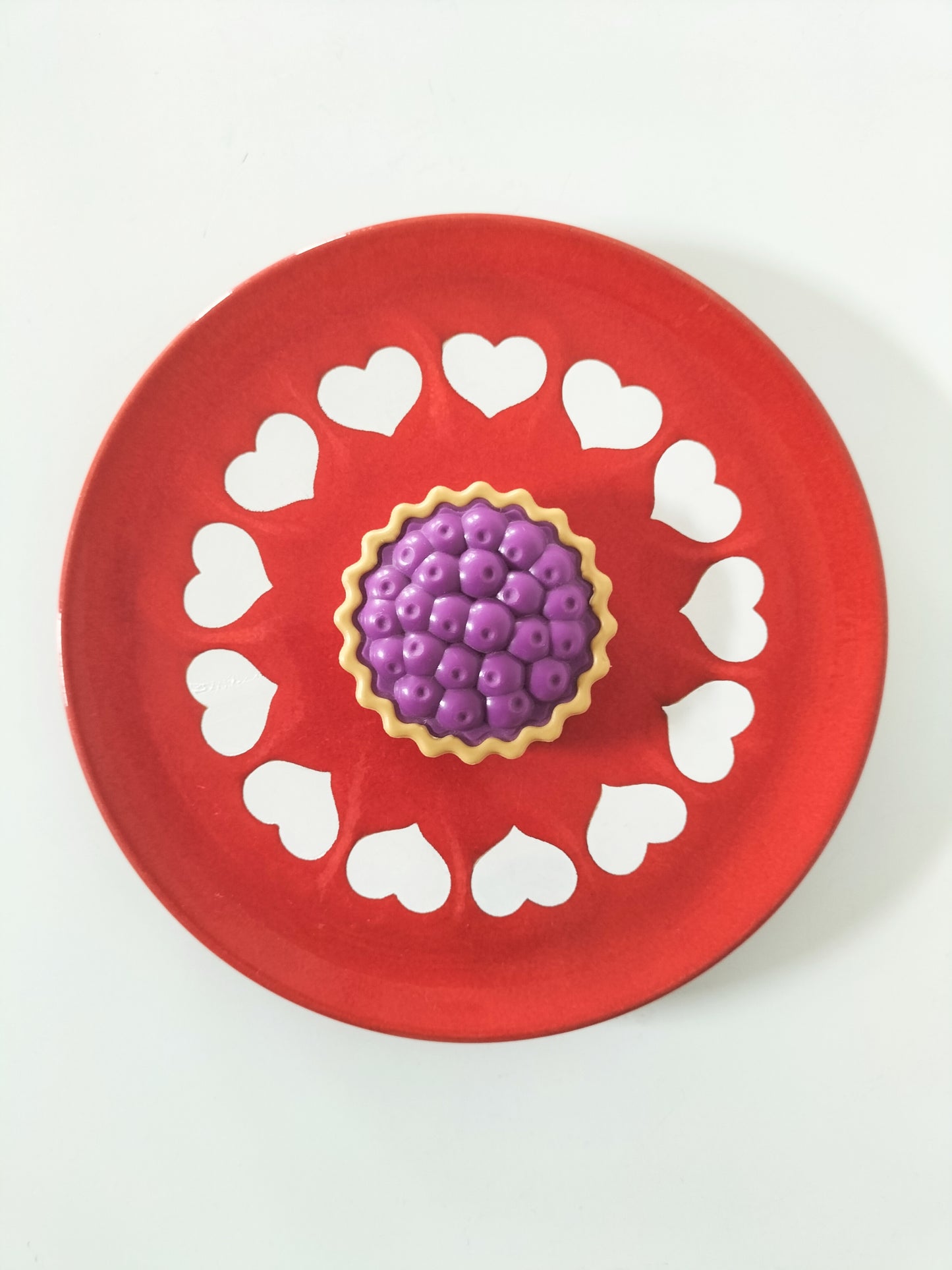 Assiette à dessert Waechtersbach décor cœurs