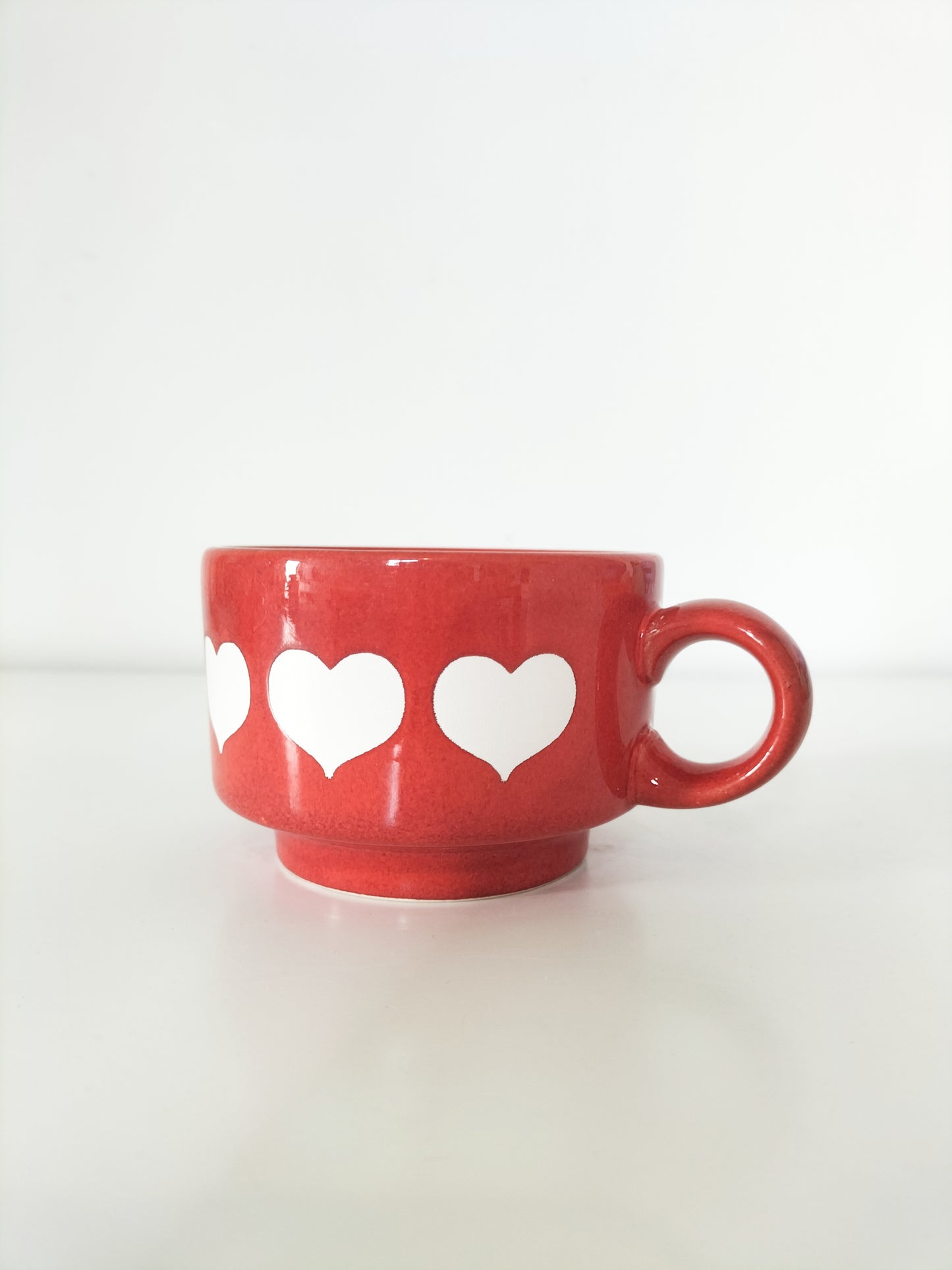 Tasse à café + soucoupe Waechsterbach décor cœurs