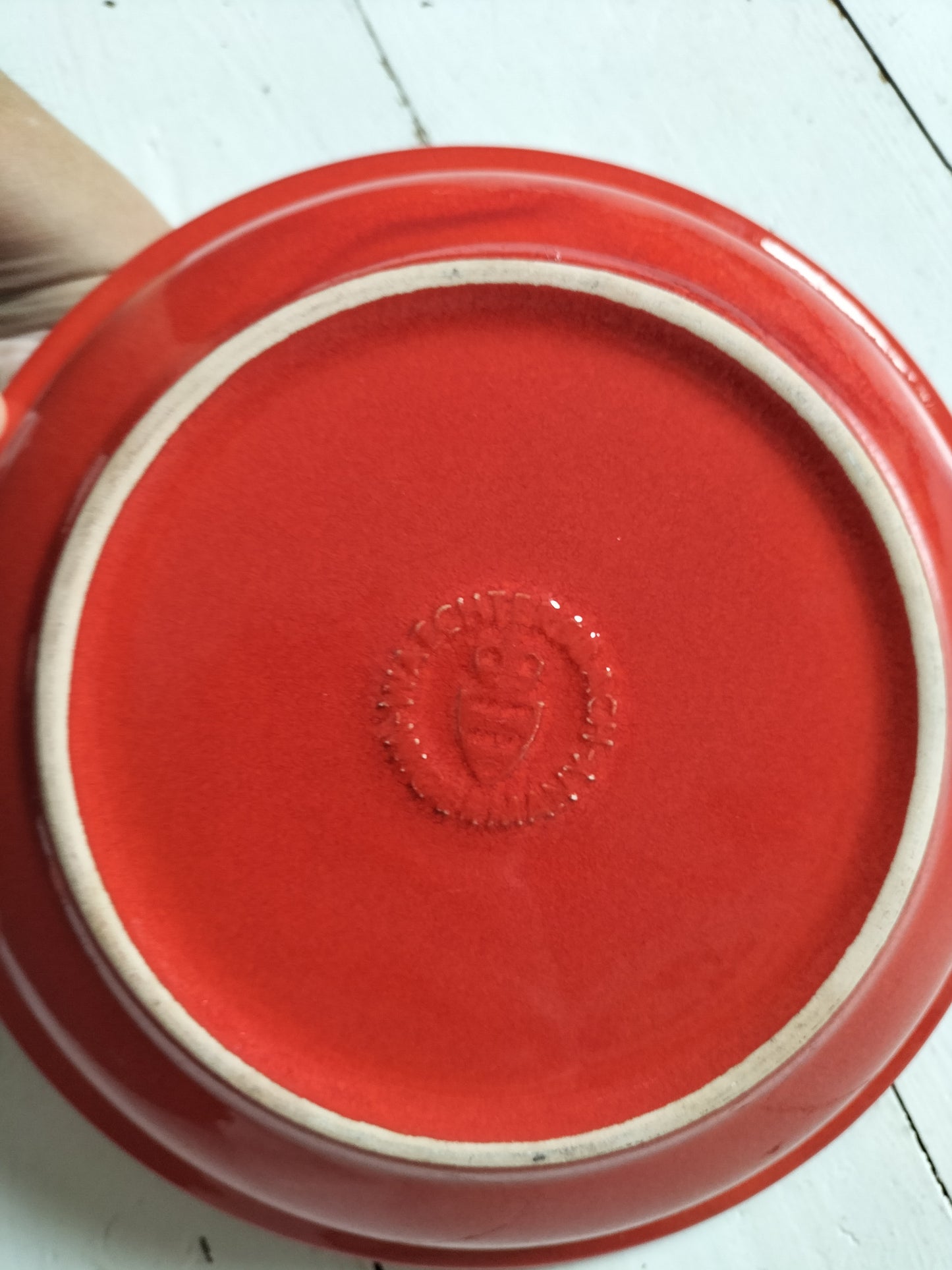 Ensemble de 4 assiettes creuses Waechtersbach décor cœurs