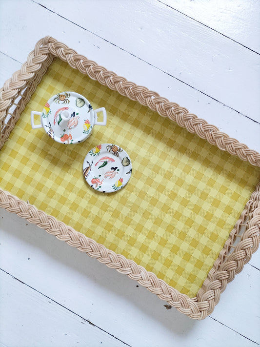 Plateau bois et osier