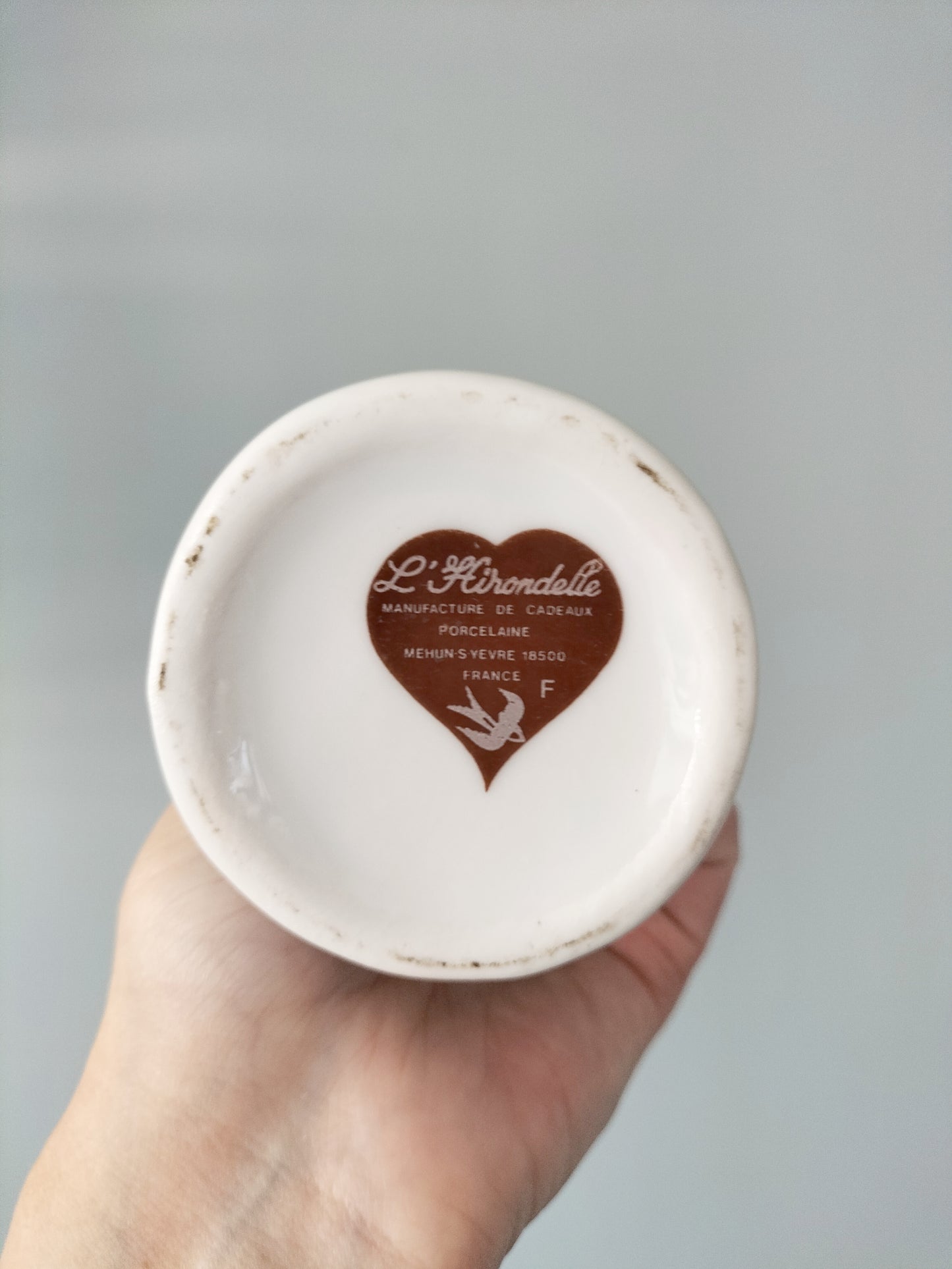 Baguier soliflore main en céramique " l'Hirondelle"