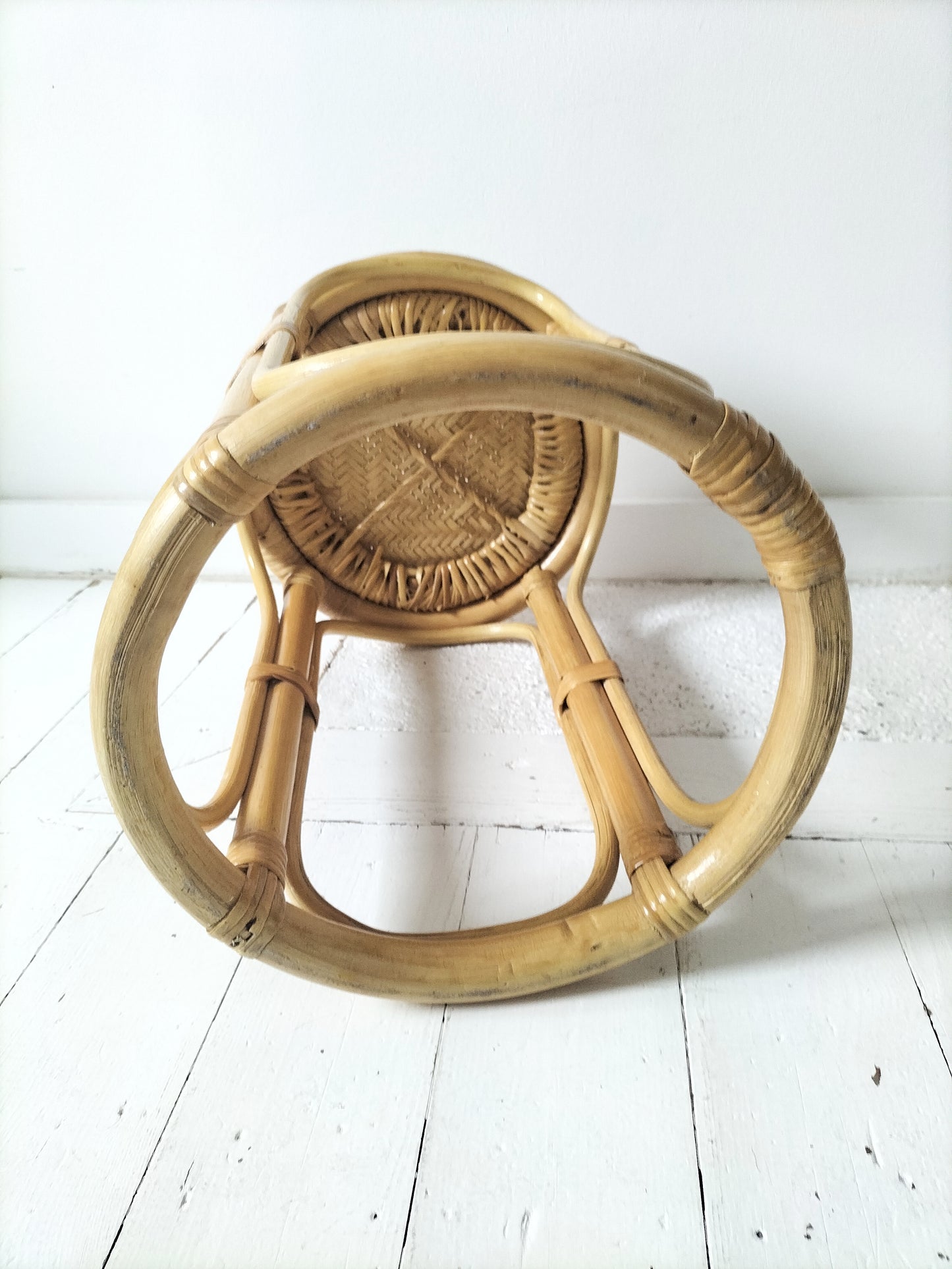 Sellette vintage en rotin