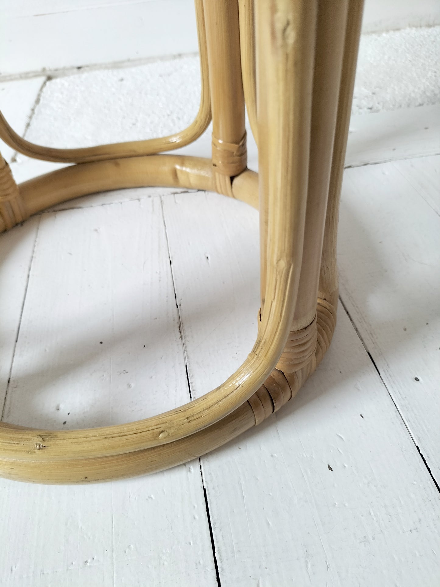Sellette vintage en rotin