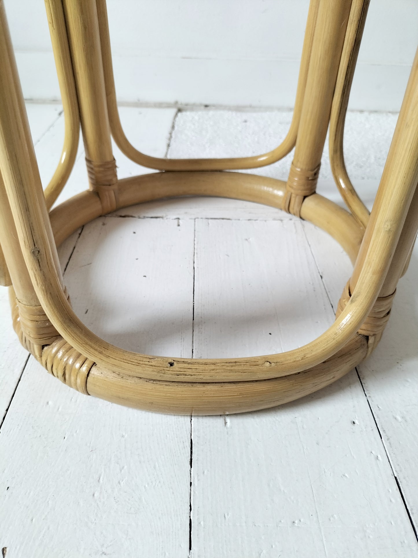 Sellette vintage en rotin