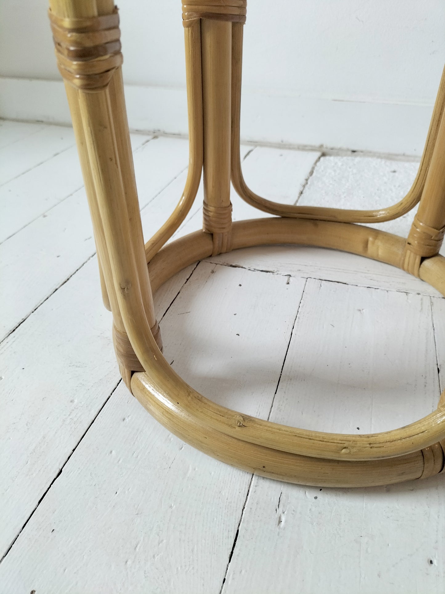 Sellette vintage en rotin