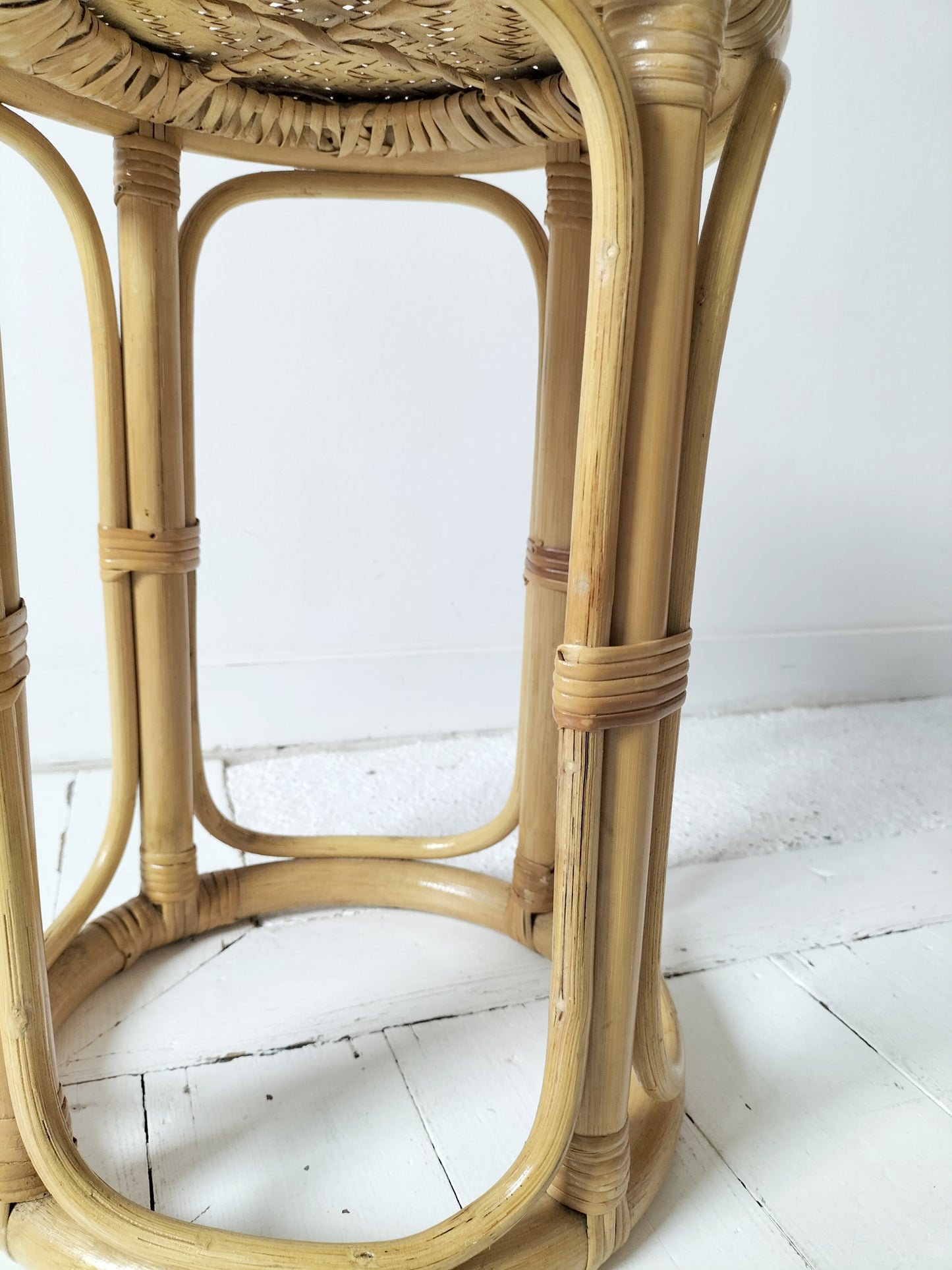 Sellette vintage en rotin