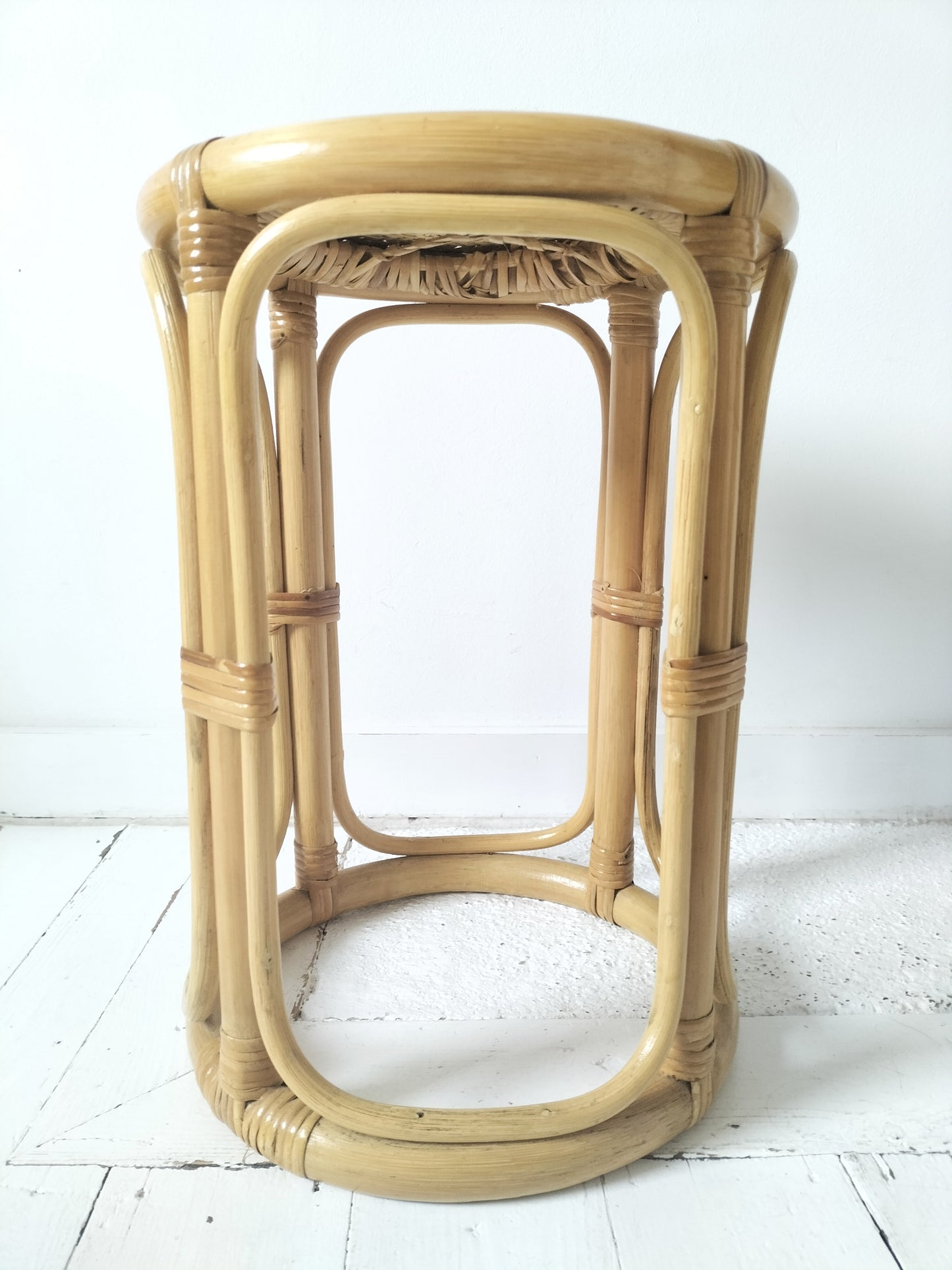 Sellette vintage en rotin