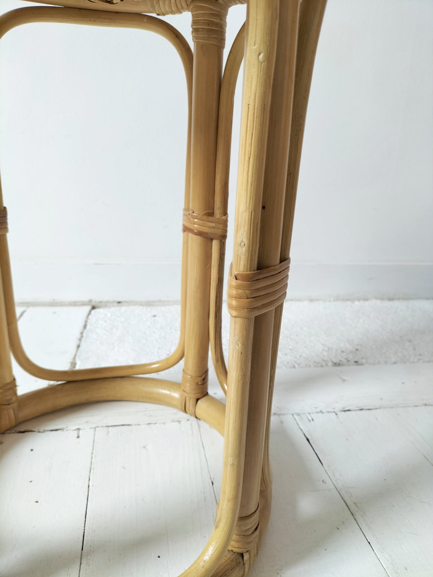 Sellette vintage en rotin