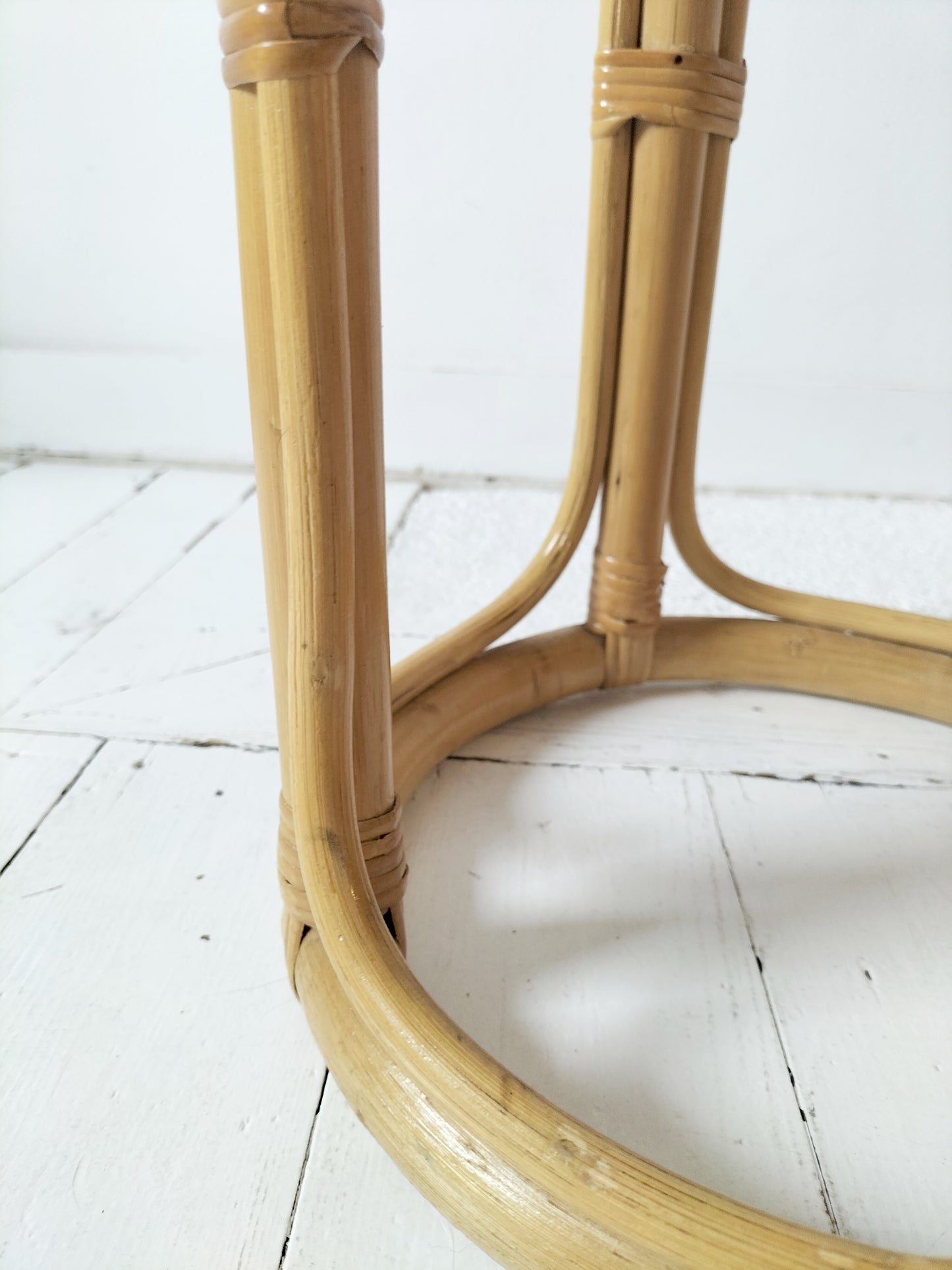 Sellette vintage en rotin